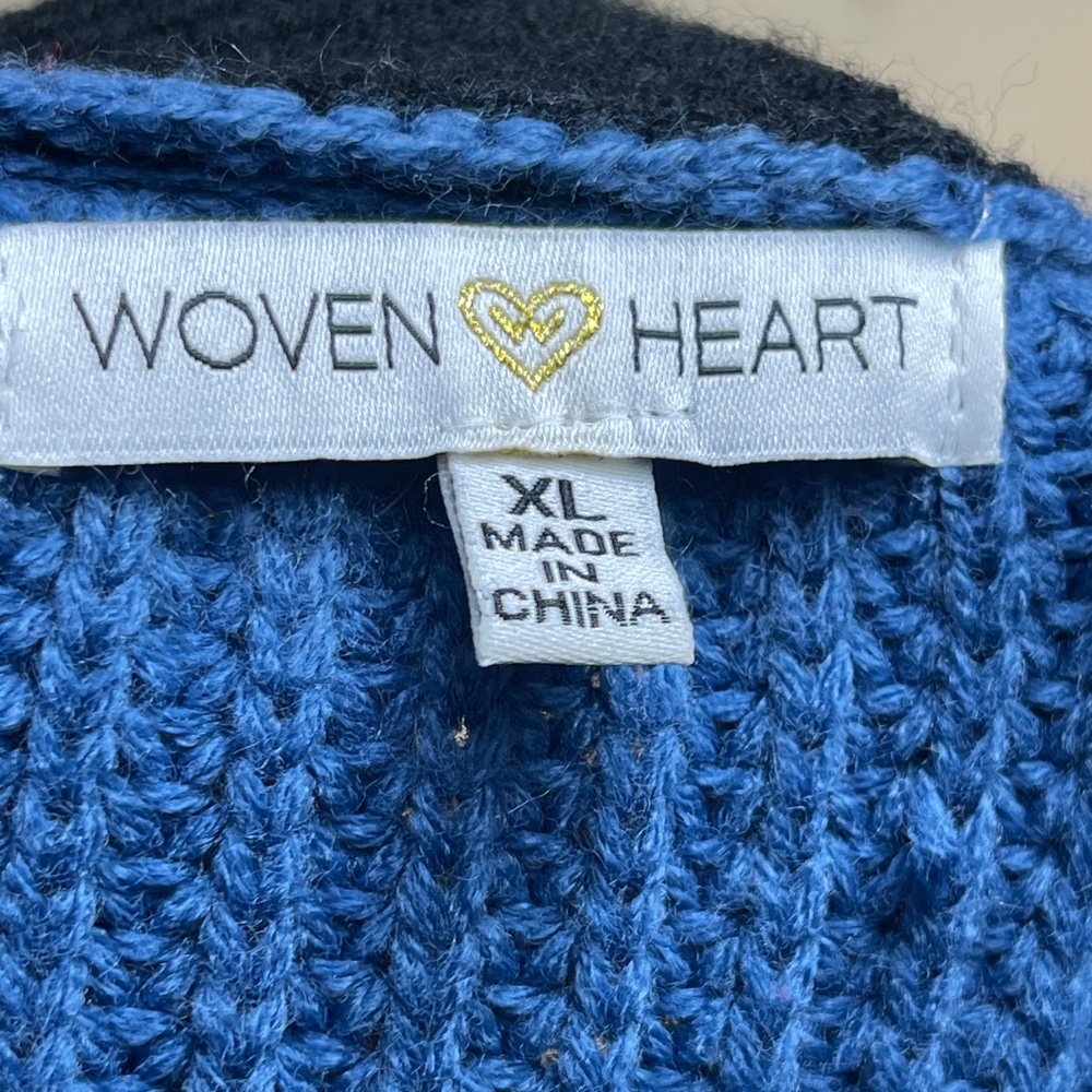 Woven Heart Colorful Colorblock Striped Open Cardigan XL - Picture 3 of 4